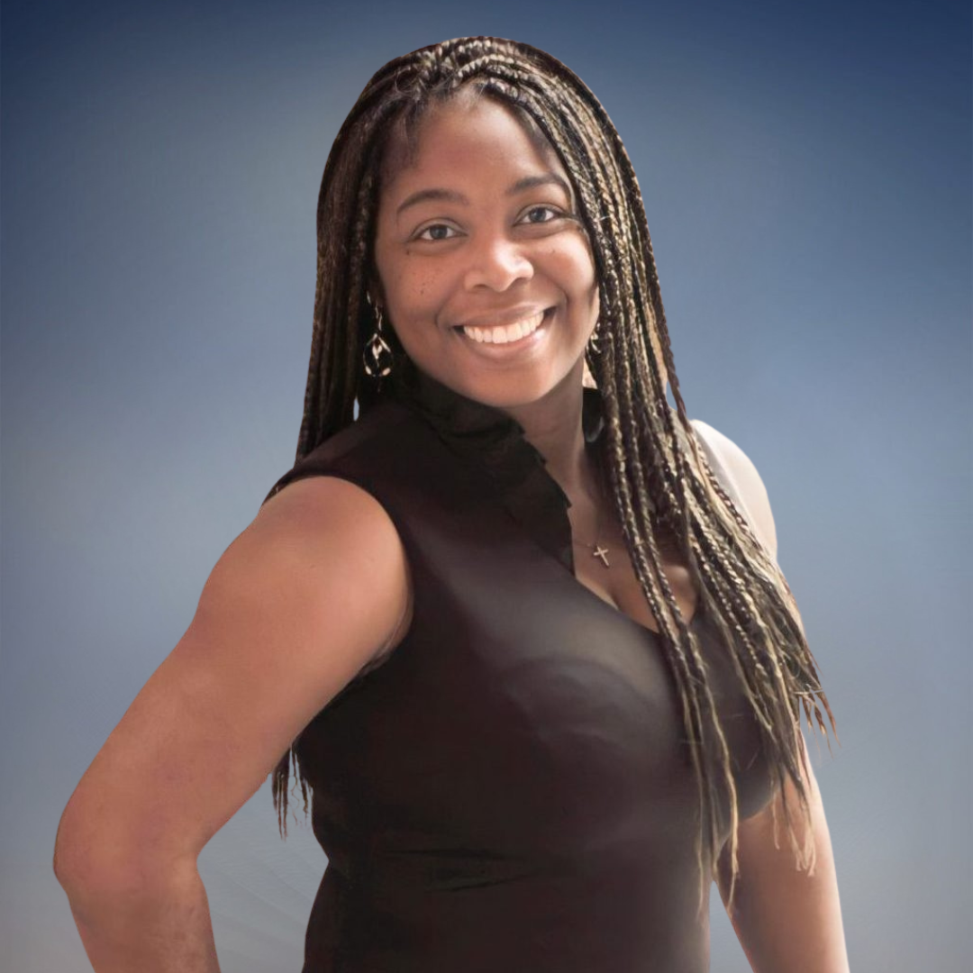 Dr. Stacy Mobley smiling in a black sleeveless top, supporting tenant wellness at Common Walk Realty